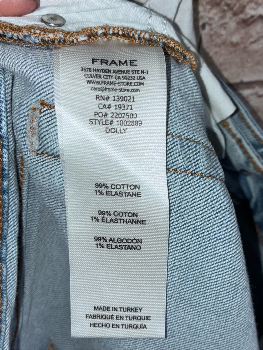 Frame The Ruler Straight Leg Jeans in Dolly Size 33 - Picture 6 of 6